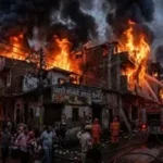 शाहदरा की बिहारी कॉलोनी में भीषण आग: इलाके में मची अफरा-तफरी, दमकल की छह गाड़ियां मौके पर तैनात