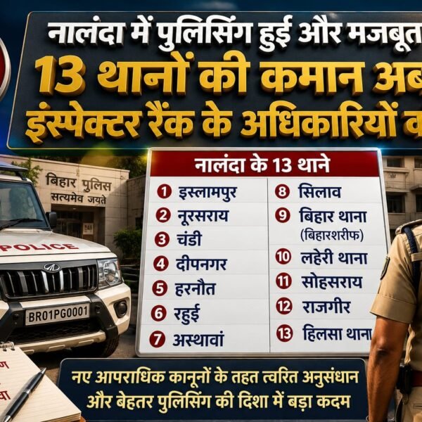 नालंदा के 13 थानों में अब इंस्पेक्टर होंगे&hellip;