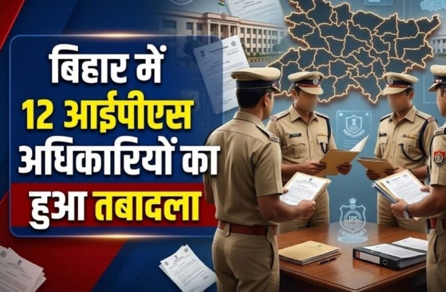 बिहार पुलिस महकमे में बड़ा फेरबदल, 12 आईपीएस अधिकारियों के तबादले से प्रशासनिक हलचल तेज