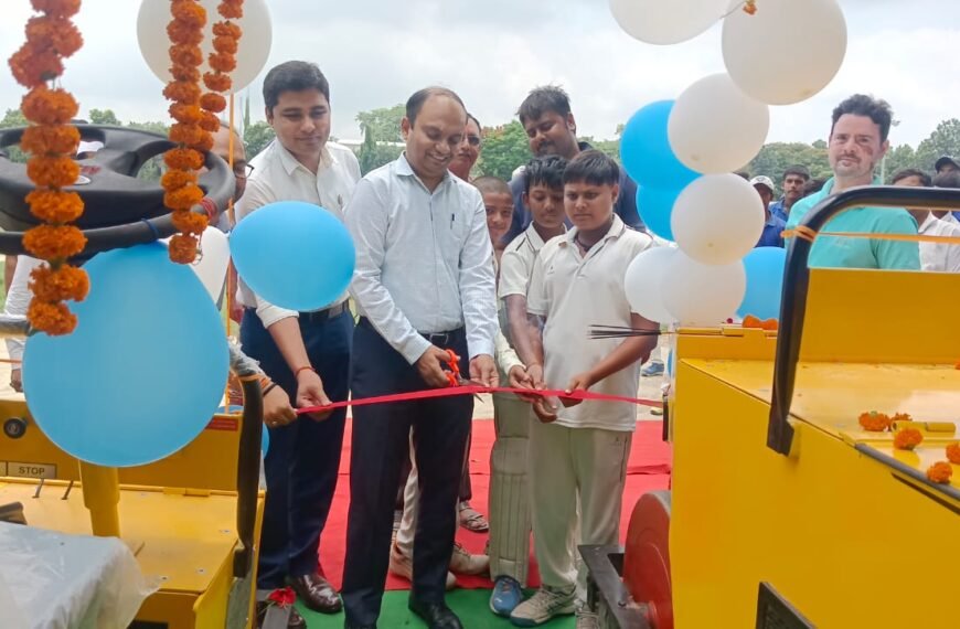 समस्तीपुर के क्रिकेटरों को बड़ी सौगात: पटेल मैदान में आधुनिक पिच रोलर का उद्घाटन, अब राष्ट्रीय स्तर की तैयारी होगी आसान
