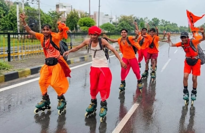 स्केटिंग पर सवार शिवभक्ति का जुनून, समस्तीपुर से देवघर तक युवाओं की अनोखी कांवड़ यात्रा ने मचाई सनसनी