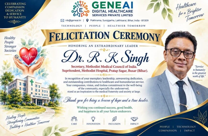 समाज सेवा और चिकित्सा में योगदान पर डॉ. आर.के. सिंह होंगे सम्मानित: लखनऊ क्रिश्चियन कॉलेज में 26 सितंबर को होगा समारोह, सर्टिफिकेट ऑफ एक्सीलेंस से नवाजा जाएगा